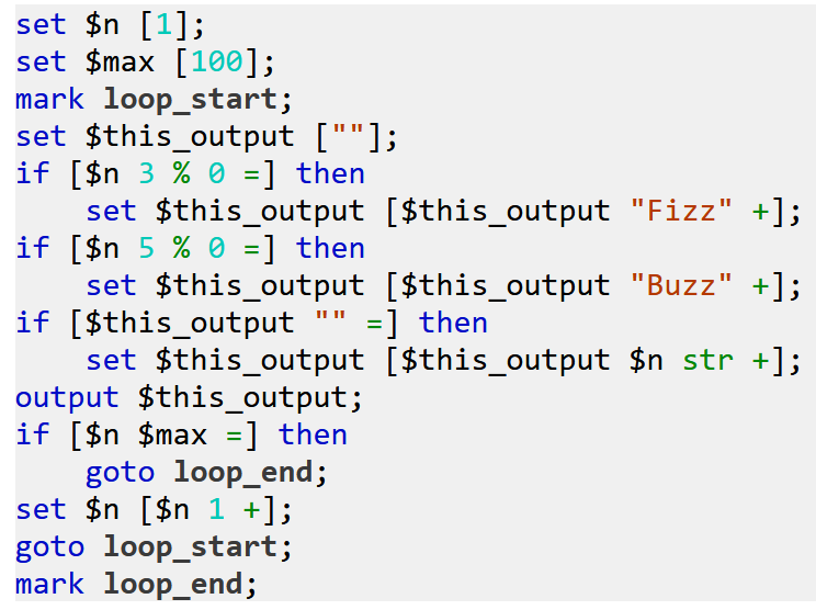 FizzBuzz with syntax highlighting